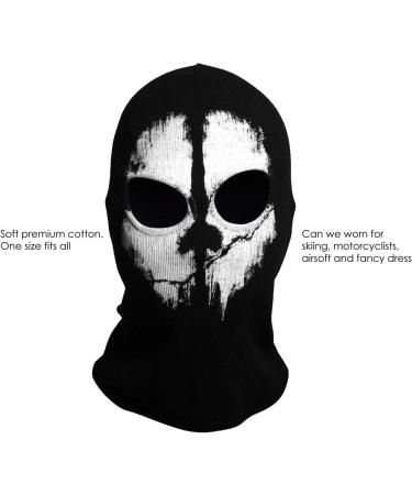 Trixes Ghost Balaclava - Black Full Face Mask for Men | Ski Masks for Costumes Cosplay Airsoft & More - Buy Online on GoSupps.com