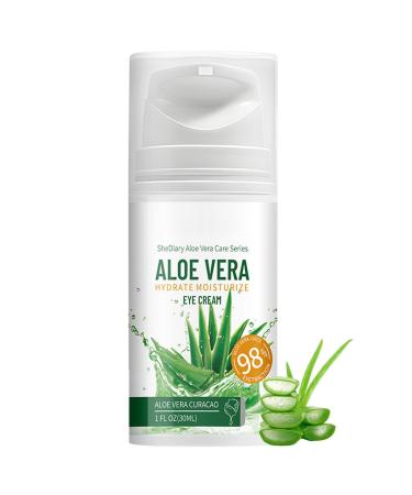 Aloe Vera Eye Cream Under Eye Cream for Dark Circles Puffiness and Bags Hydrating Eye Cream for Dry Skin Around Eyes Anti Aging Eye Cream For Reduce Fine Lines & Wrinkles Firming Skin