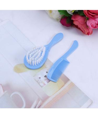 FOMIYES Newborn Hair Brush and Comb Set for Cradle Cap - Blue - Safety Care Kit for Infant Hair - Cosmetology Essentials - Buy Online on GoSupps.com