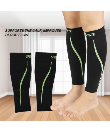 Compression Calf Sleeves for Sports | Shin Support Brace for Men & Women - Black - Buy Online on GoSupps.com