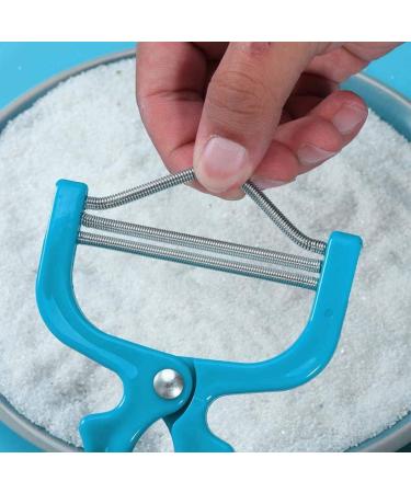 Healifty Spring Epilator Facial Hair Remover 2pcs Set - Stainless Steel Hair Threader for Upper Lip, Chin, Cheeks, and Neck - Blue - Buy Online on GoSupps.com