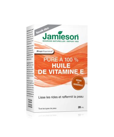 Jamieson ProVitamina 100% Pure Vitamin E Oil 28ml - Antioxidant Skin Care Formula - Buy Online on GoSupps.com