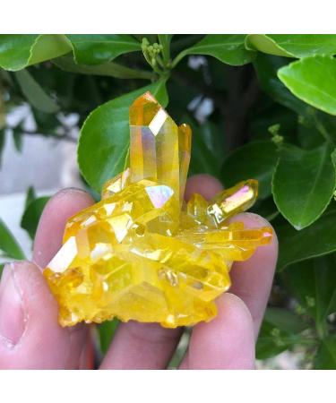 for 1pcs Orang Aura Quartz Crystal VUG Titanium Bismuth Silicon Cluster Rainbow PINGJIUYIN Crystal Cluster - Buy Online on GoSupps.com