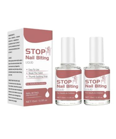 Anti Nail Biting Polish 2 Stop Biting Nails Anti Nail Biting Nail Polish Stop Nail Repair Nail Varnish Discourages Nail Biting and Thumb Sucking For Children and Adults
