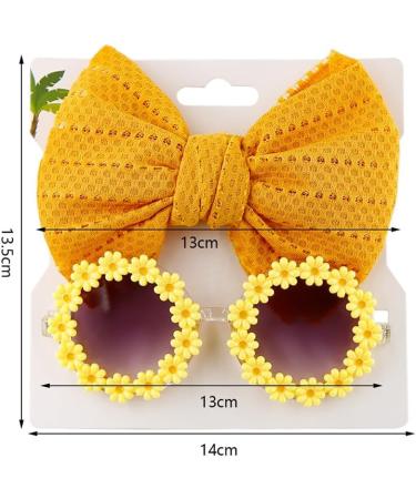 Stylish Pet Dog Sunglasses & Headband Set - Sunflower Glasses for Small Dogs & Cats | Perfect for Maltese Poodle & Yorkshire - Buy Online on GoSupps.com