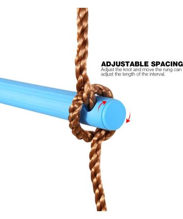 RedSwing 6.6 Ft Rope Ladder for Kids - Climbing Ladder for Swing Set - Hanging Rope Ladder with Strap - Outdoor Play Set for Tree House, Playground, and Ninja Slackline - Multi Color - Buy Online on GoSupps.com