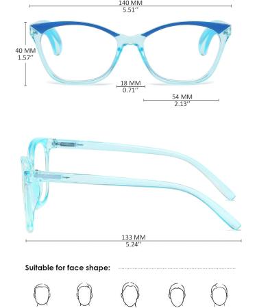Koosufa Fashion Cat Eye Anti-Blue Light Reading Glasses for Women - Retro Designer Visual Aid - Strengths 1.0 to 4.0 - Anti-Fatigue & Stylish - Buy Online on GoSupps.com