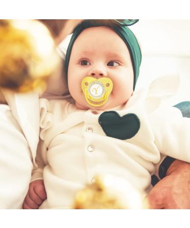 Gold Baby Pacifier Set with Pacifier Clip and Anti-dust Cover - A-Z Design (Gold) - Buy Online on GoSupps.com