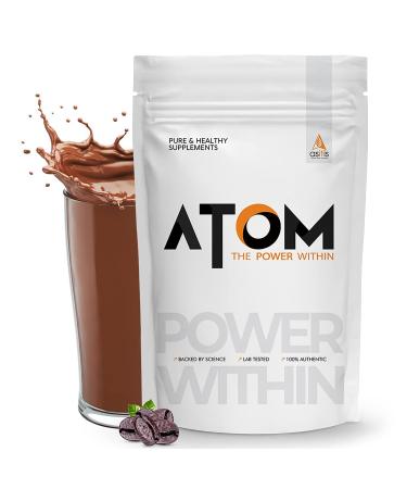 Asitis Nutrition AS-IT-is Atom Whey Protein 1kg/35.2 Oz with Digestive Enzymes | USA Labdoor Certified for Accuracy & Purity | Caf Latte Flavor | 27g Protein Cross-Flow Microfiltered Gluten-Free Cafe Latte
