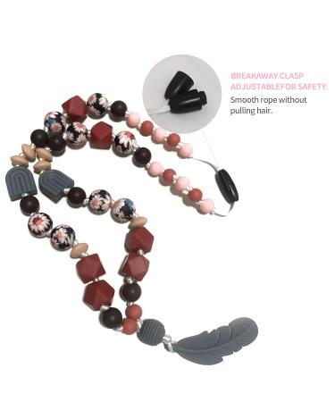 Sensory Kids Chew Necklaces 2 Pack - Silicone Teething & Nursing Breastfeeding Toys | BPA Free, Freezable, Dishwasher Safe - Buy Online on GoSupps.com