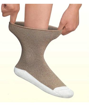 Orthofeet Dark Brown Padded Sole Circulation Socks 3 Pack - Women's 8.5-10/Men's 7-9 - Buy Online on GoSupps.com