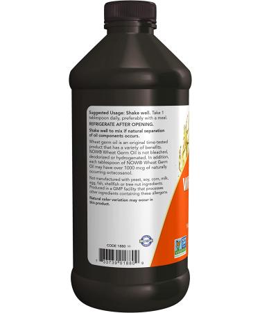 Now Foods Wheat Germ Oil 16 fl oz - Premium Natural Supplement for Health - Buy Online on GoSupps.com