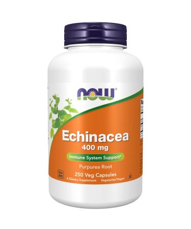 Now Foods Echinacea 400 mg 250 Veg Capsules - Buy Online on GoSupps.com