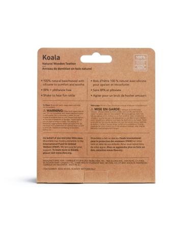 Munchkin Wildlove Koala Natural Wooden Teething Toy - Eco-Friendly Teething Ring for Infants | 12555 - Buy Online on GoSupps.com
