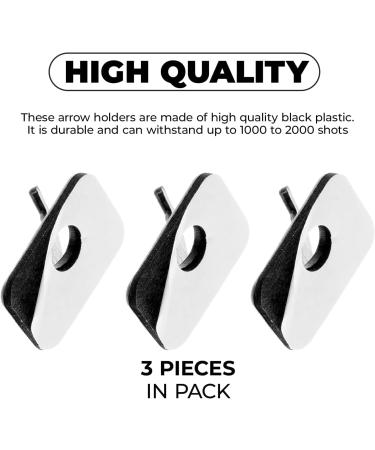 3Pcs Plastic Arrow Rest for Compound Bows - Black Archery Rest for Hunting and Bowfishing - Right/Left Hand Compatibility - Buy Online on GoSupps.com