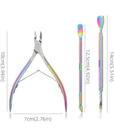 Colorful Cuticle Trimmer Nail Cuticle Nipper Clipper Cuticle Nippers with Cuticle Pusher Cuticle Cutter Stainless Steel Cuticle Remover Tool for Fingernails Toenails - Buy Online on GoSupps.com
