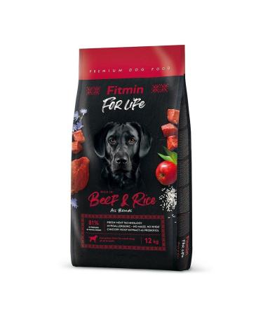 FITMIN Dog for Life Beef & Rice - Dry Dog Food - 12 kg