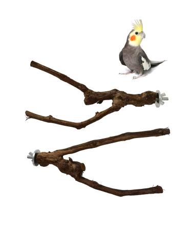 kathson Parrot Perch Stand Bird Cagestand Pole Natural Wild Grape Stick Grinding Paw Cage Accessories for Parakeet Cockatiels Budgies Conure Lovebirds Platform