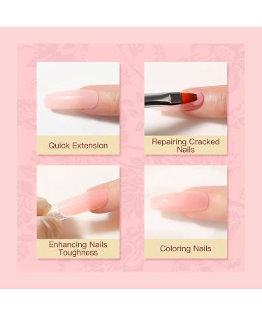 Poly Nail Gel Millennial Pink Color ROSALIND Pink Poly Extension Gel 2 oz Jelly Color Poly Builder Nail Quick Building Acrylic Nails Poly Extension Gel Poly Thickening Nail Art Trendy 60ml Millennial Pink Poly Nail Gel - Buy Online on GoSupps.com