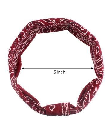Knot Headbands 4 Pack - Wide Plain Bandana Hair Bands for Women - Red Black Blue - AOPRIE - Buy Online on GoSupps.com