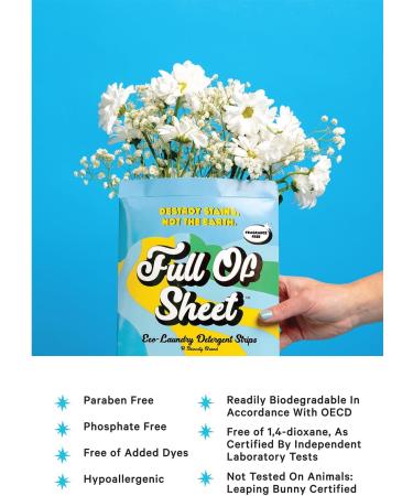 Shinesty Eco-Laundry Detergent Strips - Hypoallergenic Plastic-Free & Unscented (30 Sheets) | International Shipping Available - Buy Online on GoSupps.com