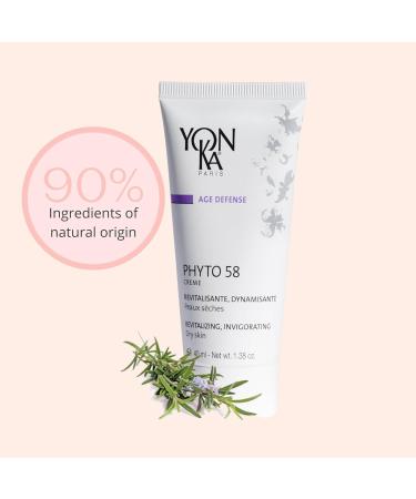 Phyto58 Yonka Revitalising Night Cream for Dry Skin 40ml | Purifies Regenerates and Brightens Tired Skin | Dermatologically Proven Efficacy Within 28 Days ! 89% Natural Ingredients - Buy Online on GoSupps.com
