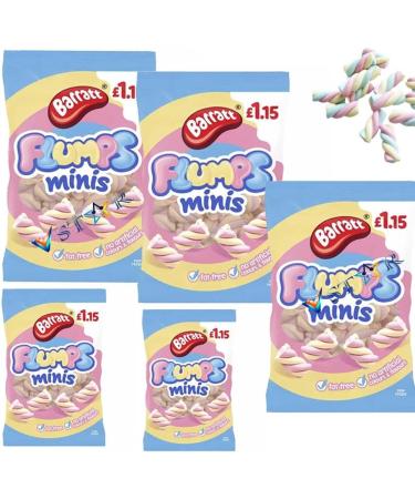 5 x Flumps Minis Vanilla Flavour Fluffy Mallow Twist Bag 120g - Buy Online on GoSupps.com