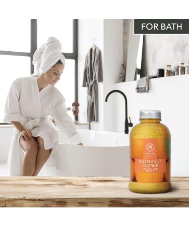 Orange Bath Salts with Natural Essential Oil 21.16 Oz | Beauty, Bathing, Body Care, Wellness, Spa - Buy Online on GoSupps.com