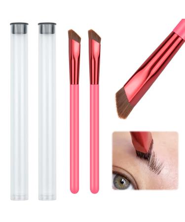 2Pcs Eyebrow Brush 4D Hair Stroke Brow Stamp Brush Professional Multi Function Eyebrow Brush Three-dimensional Concealer Makeup Brush Three-dimensional Concealer Makeup Brush for Women