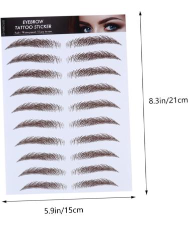 FRCOLOR 12 Pcs Eyebrow Stickers Makeup Stickers False Eyebrows 6d Hair-like Eyebrows Stickers Applique 3d - Buy Online on GoSupps.com