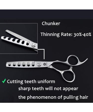 Dream Reach Professional 6 Hair Cutting Scissors - Japanese 440C Steel - Thinning Shear for Salon/Barber/Home Use - Chunker 02 - Buy Online on GoSupps.com