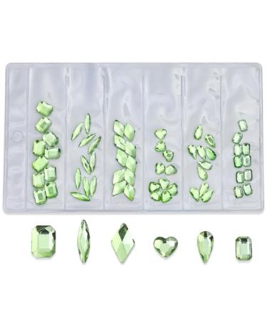 60Pcs Flatback Nail Rhinestones Mini Nail Charms 3D Crystal Gems Jewelry DIY Manicure Nail Decoration Part Fashion Accessories Embellishments Craft Supplies