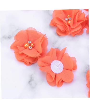 COHEALI 60 pcs Chiffon Cloth Diy Mini Shaped Accessory Hairhoop Flowers Accessoriesorange Girls Pearl As Shownx3pcs Size 1x3pcs - Buy Online on GoSupps.com