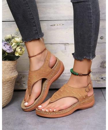 Women's Orthopedic Arch Support Sandals - Beige Diabetic Flip Flops by Aerothotic - Buy Online on GoSupps.com