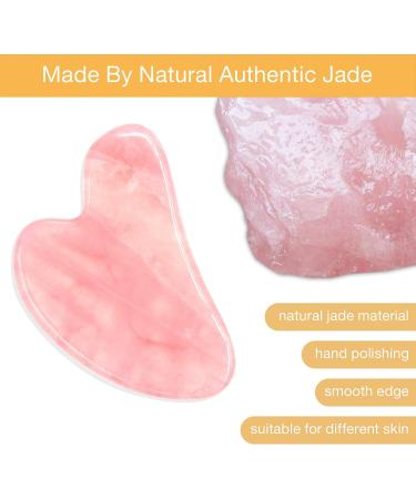 COOESS Gua Sha Tool - Natural Rose Quartz Facial Massage Tool for Eyes Neck & Body | Genuine Jade Stone Gua Sha for Radiant Skin - Buy Online on GoSupps.com