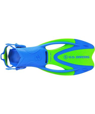 U.S. Divers Dorado Jr Kids Snorkeling Set - Fog Resistant Lens, Splashguard Snorkel, Adjustable Fins - Fun Blue, Ages 6+, Medium - Buy Online on GoSupps.com