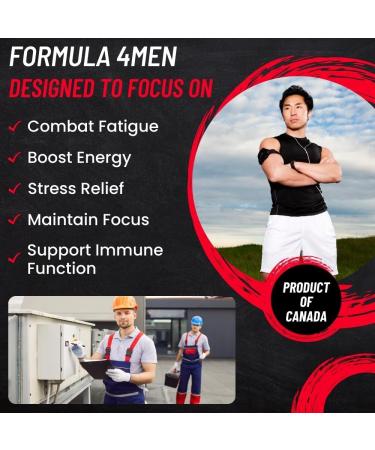 Canadian Vita Ginseng Formula 4MEN - Natural Ingredient Supplement - Canadian Ginseng/Tribulus Terrestris/Tongkat Ali/Epimedium Brevicornu - Energy/Immunity/Focus/Stress Relief - Buy Online on GoSupps.com