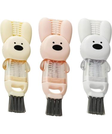 Multifunctional Brush Cup Lid Brush for Hard to Reach Areas Easy Storage Bottle Gap Cleaner White  - Buy Online on GoSupps.com