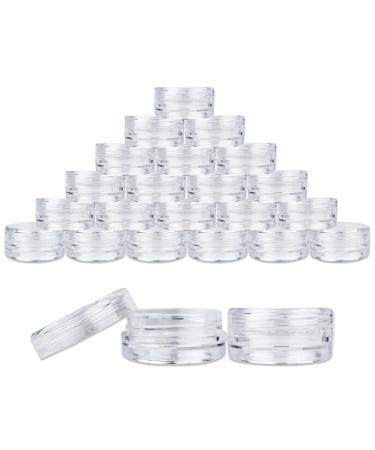 Beauticom 3G/3ML Round Clear Jars with Screw Cap Lids - 25 Pack Clear Containers for Beads, Gems, Glitter, and Charms - BPA Free - Buy Online on GoSupps.com