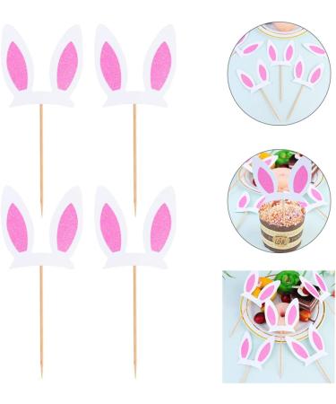 TOYANDONA 30pcs Rabbit Ears Plug Easter Cupcake Pick Cake Toothpicks Birthday Cake Supplies Birthday Cake Topper Bunny Ear Cake Toppers Dessert Toothpicks Happy Wood Baby Party Supplies Food - Buy Online on GoSupps.com