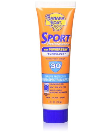 Banana Boat Sport Ultra SPF 30 Sunscreen Lotion  1oz | Travel Size Sunscreen  Banana Boat Sunscreen SPF 30 Lotion  Oxybenzone Free Sunscreen  Sunblock Lotion Sunscreen  Mini Sunscreen SPF 30  1oz - Buy Online on GoSupps.com