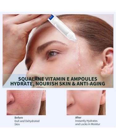 High-Quality Squalane Serum for Face - 15 Pcs/Box | Moisturizing with Vitamin E B5 & A | Smooth Dry & Sensitive Skin - Buy Online on GoSupps.com
