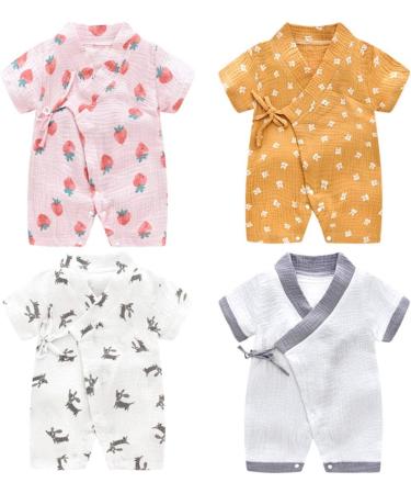 PABOLI Baby Kimono Robe | Cotton Yarn Bodysuit Romper | Japanese Pajamas | 0-24 Months | Cat Design | 3-6 Months - Buy Online on GoSupps.com