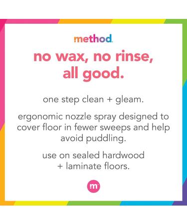 Method Hardwood Floor Cleaner 739ml 6 Pack | Easy Squirt & Mop Design | Almond Scent | For Laminate & Sealed Wood Floors - Buy Online on GoSupps.com