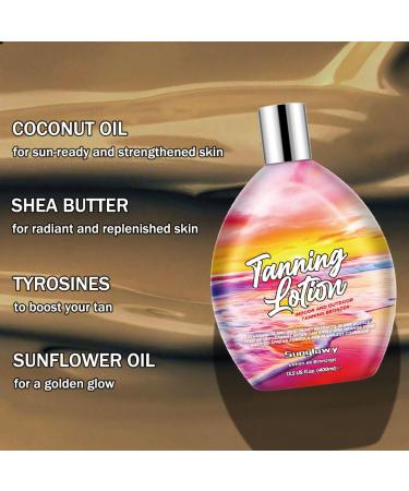 Sunglowy Bronzing Brown Lotion for Indoor Tanning Beds Lotions with Bronzer and Accelerator Indoor Outdoor Suntan Lotion for Sunbeds w/Tattoo Protecting Formula DHA Free 13.5oz - Buy Online on GoSupps.com
