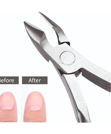 OUSIKA Nail Clippers Professional Stainless Steel Cuticle Nail Nipper Clipper Nail Art Manicure Pedicure Care Trim Plier Cutter Beauty Scissors Tools Nails Silver - Buy Online on GoSupps.com