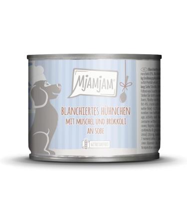 Mjamjam Premium Wet Dog Food - Blanched Chicken & Broccoli Sauce (6 x 185g) - Natural Lamb & Extra Meat Chicken + Mussel - Buy Internationally - Buy Online on GoSupps.com
