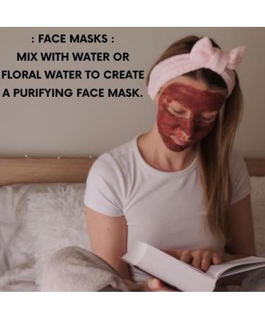 mGanna 100% Natural Moroccan Red Clay Powder 0.22 lbs/ 100 g for Anti-Ageing & Skin firming Hair Masks Scrubs Creams and Soap Making - Buy Online on GoSupps.com