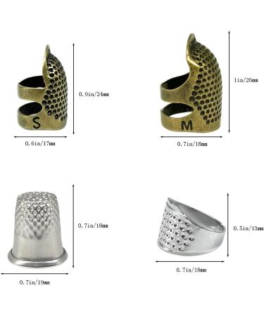 4 Pcs Metal Sewing Thimbles - Adjustable Finger Protectors for Hand Sewing, Needlework, and Embroidery Craft - Buy Online on GoSupps.com