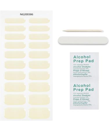 JMEOWIO Semi Cured Gel Nail Strips Pale Yellow Solid Color Gel Nail Stickers Nail Supplies Nail Art Design Decoration Accessories - Buy Online on GoSupps.com